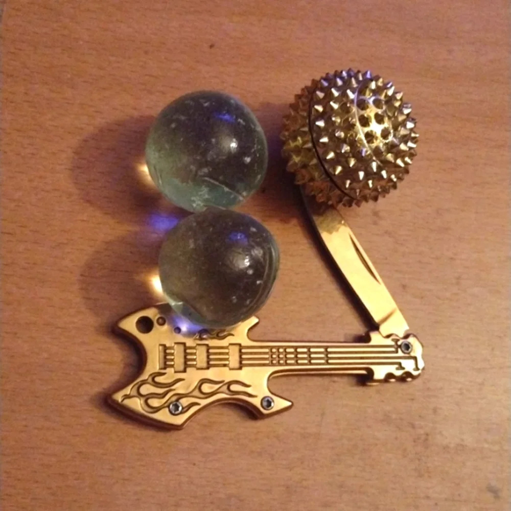 2 for $20😄Antique Marbles & Guitar pendant